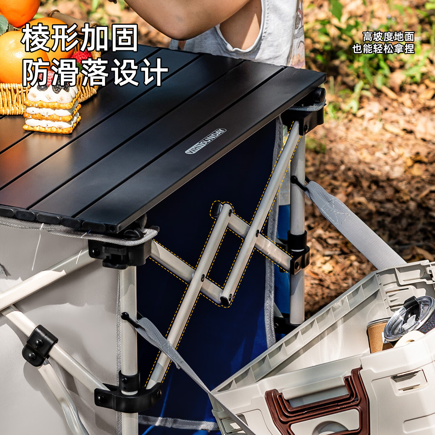 疆屿2025新款巨型露营车户外折叠聚拢摆摊野餐旅行快递小推车儿童可躺 咖啡【聚拢旅途者PRO】四轮快拆 全车12静音轴承