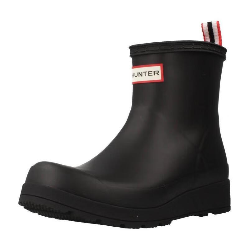 HUNTER女士雨靴防水防滑轻便耐磨黑色短筒平跟橡胶材质雨天户外 Black 38