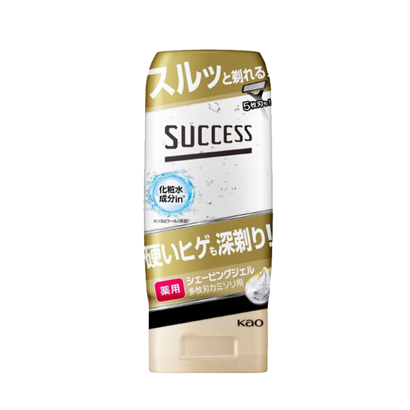 花王 （KAO）日本原装进口 男士滋润保湿剃须啫喱 多刃剃须刀用 180g