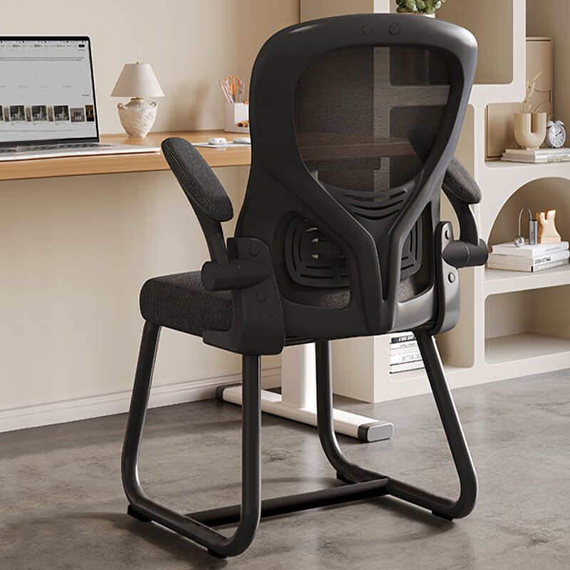 華愷之星電腦椅人體工學(xué)轉(zhuǎn)椅辦公椅家用學(xué)習(xí)椅升降椅l老板椅久坐舒服 弓形【加固橫撐】黑框黑網(wǎng)基礎(chǔ)海綿款DS166