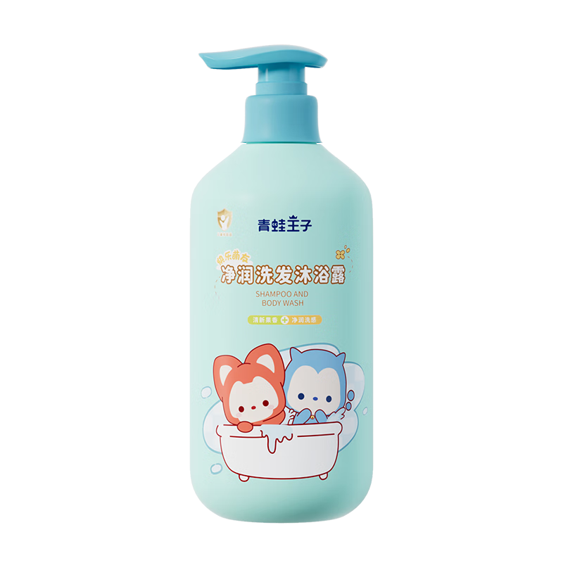 青蛙王子儿童洗发水沐浴露二合一阿狸联名 氨基酸配方 椰果精华洗沐1L