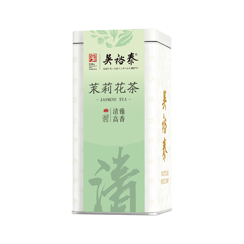 吴裕泰茉莉花茶 清香茉莉清韵110g罐装 老北京伴手茶礼特种花茶