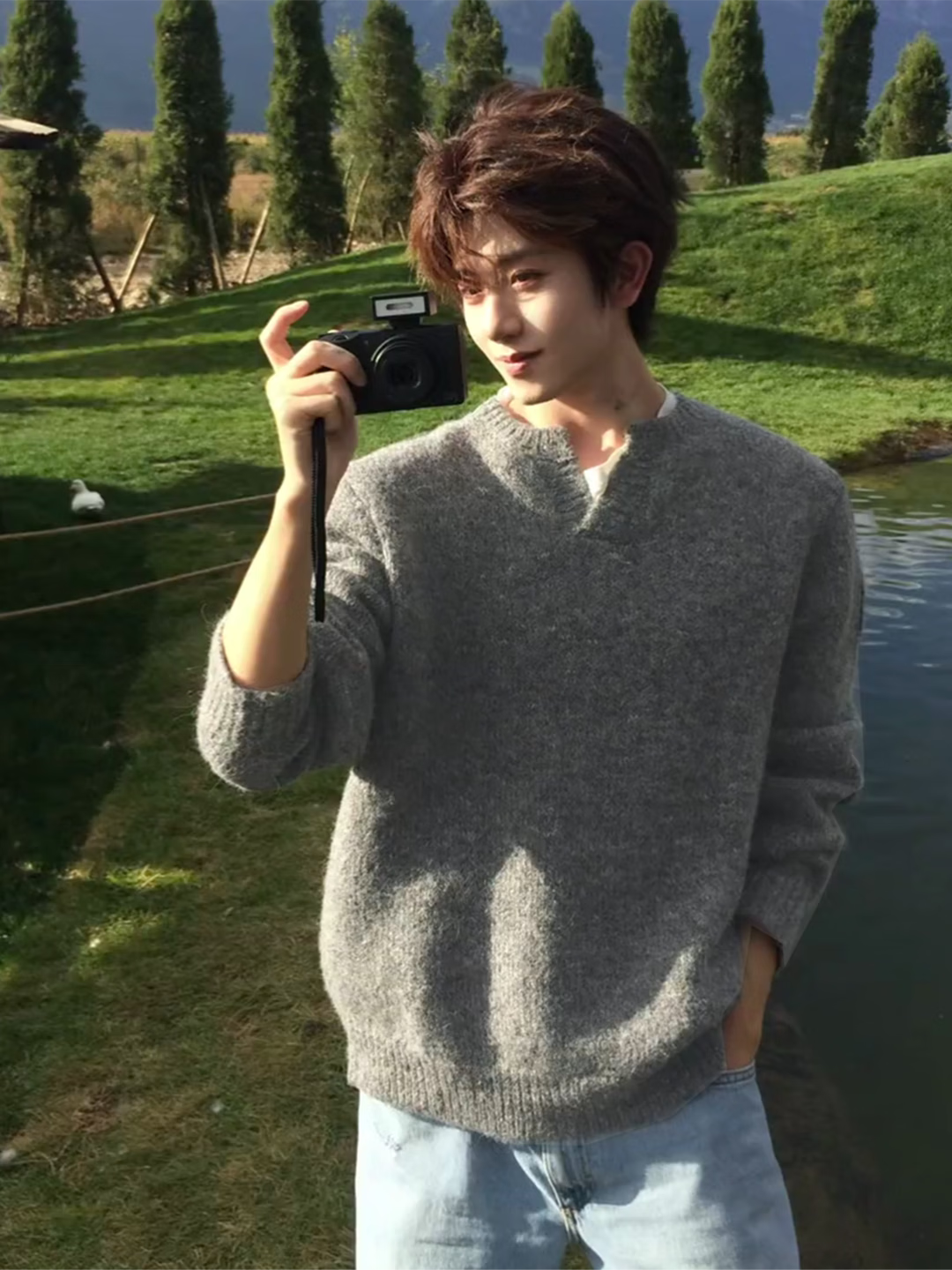 ���ڲ�������С��������ɫV��ë�����ﶬ���ذ������ڴ�����cleanfit�����֯�� ��� XL [�Ƽ�120-140��] 71.33Ԫ