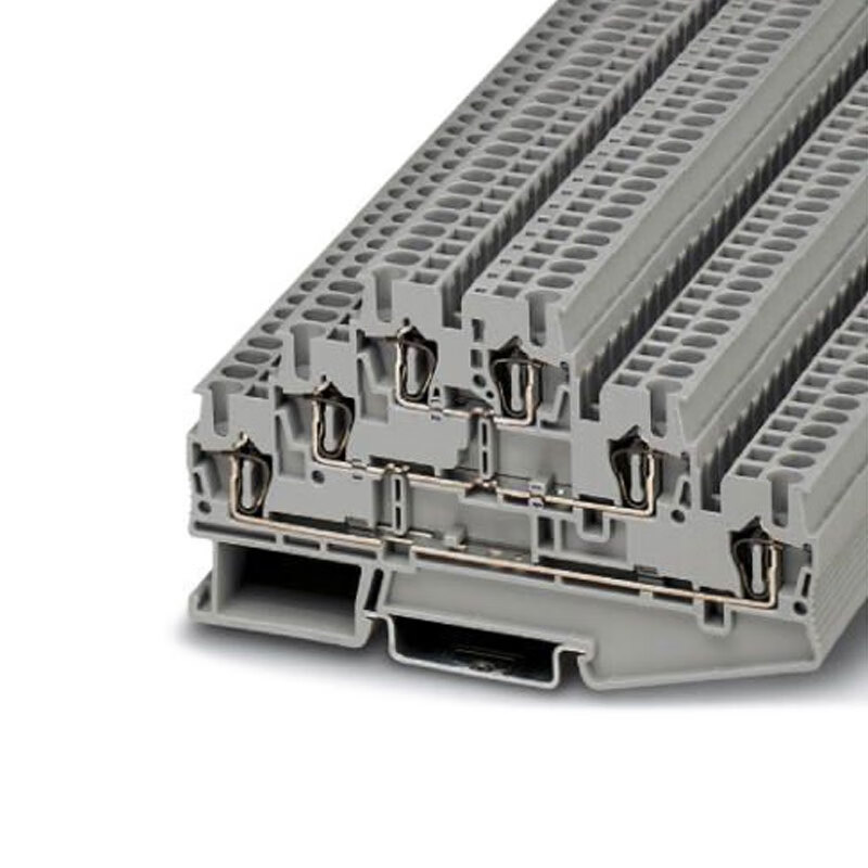 菲尼克斯三层接线端子排st2.5-3l3036042导轨组合弹簧式