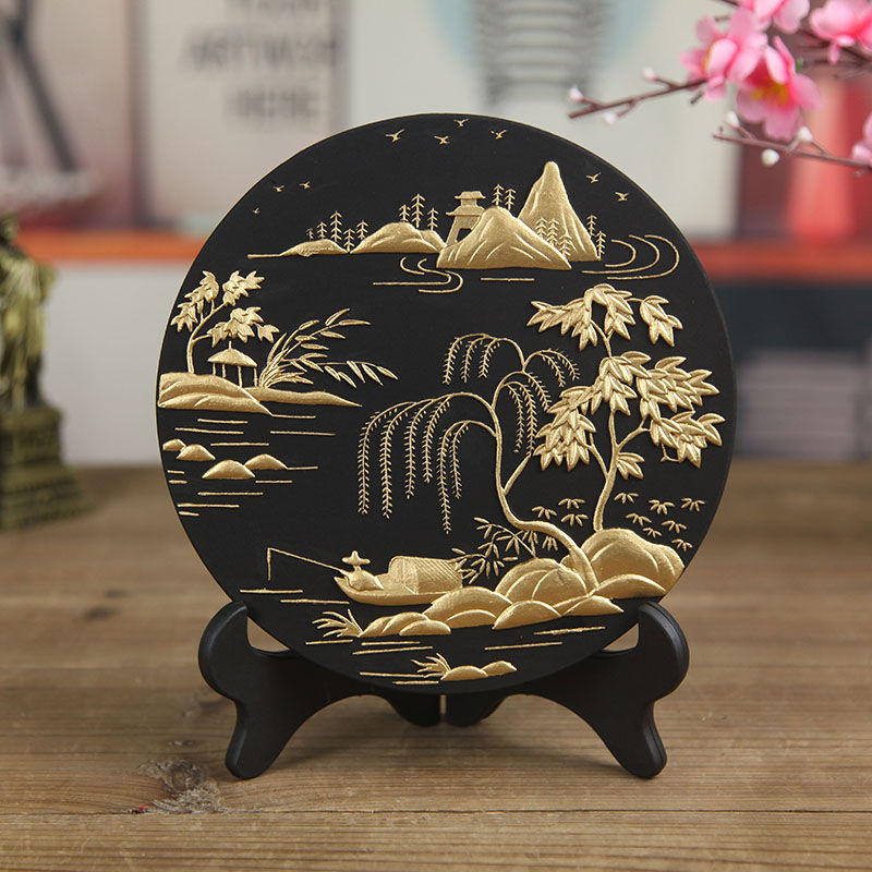 十久办公室摆件活性炭雕工艺品客厅酒柜电视柜玄关摆件家居装饰品 192