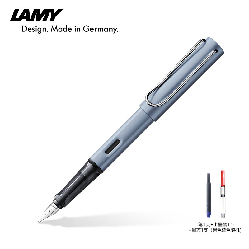 LAMY恒星系列钢笔F尖蔚蓝色1235645练字正姿钢笔学生文具办公礼品 毕业礼物企业团购