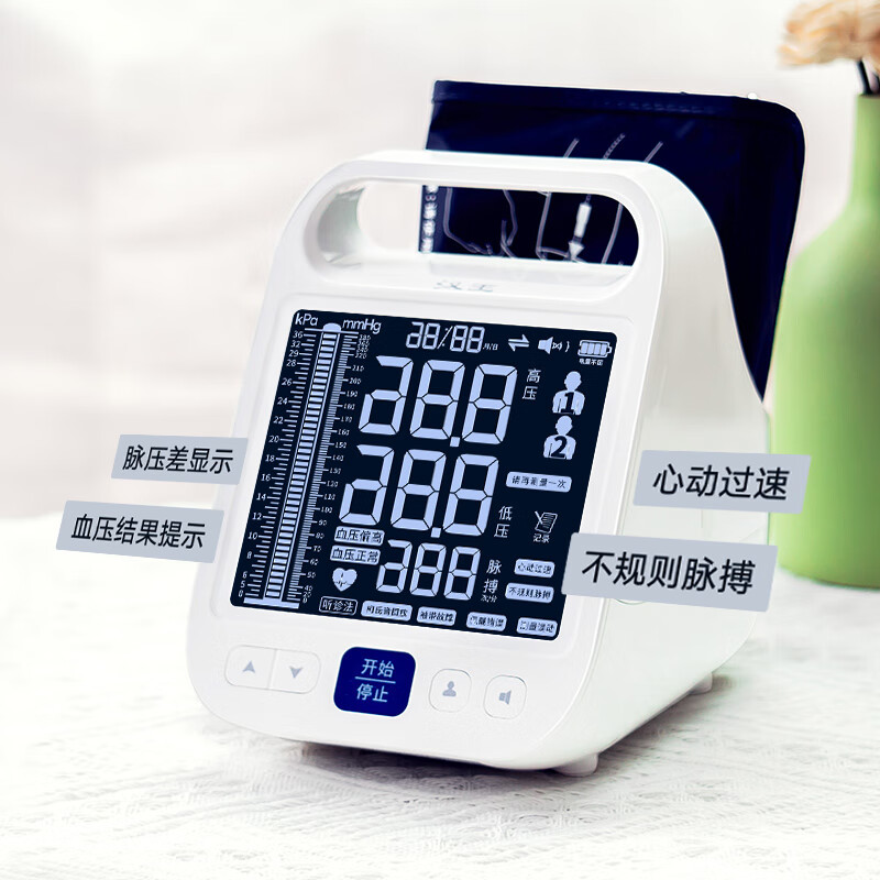 汉王(Hanvon)柯氏音法电子血压计医用房颤高精准测量仪血压仪家用老人 【ESH认证】柯氏音电子血压计FF690