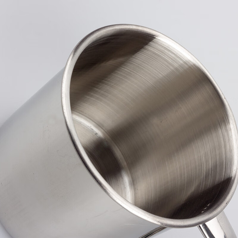 不锈钢茶缸水杯带盖茶杯子带手柄铁杯子成人家用儿l童 9cm带盖 201材质