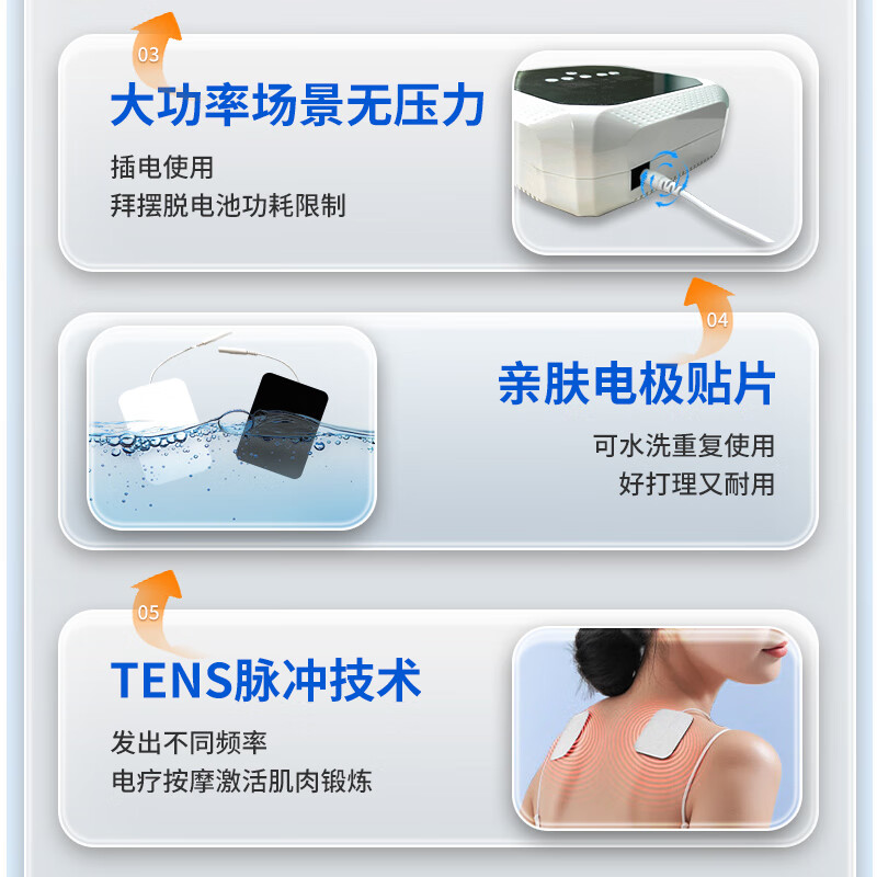 掌铭（ZHANGMING）家用脉冲按摩器中低频电疗仪颈肩腰腿电动针灸疏通经络按摩理疗仪 【双通道按摩】99档调节【双份贴片】