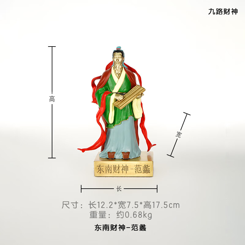 箐铜记《九路财神》财神爷铜摆件家居客厅玄关家用供奉乔迁开业新年礼物 九路财神-范蠡 新中式 京东折扣/优惠券
