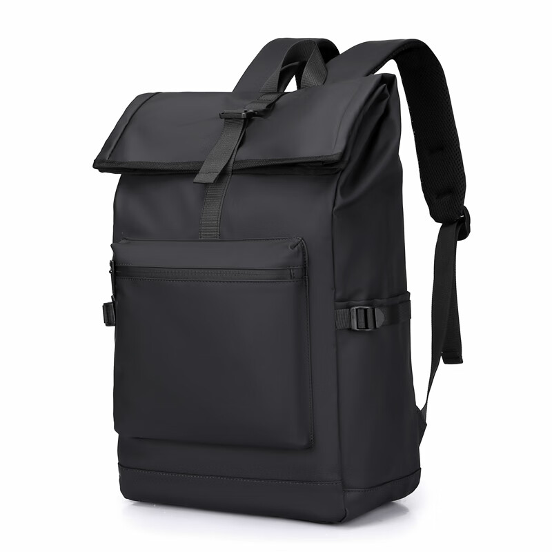 thinkplus书包男士背包旅行包出差电脑包大学生双肩包5年新款初高中生轻便 黑色【时尚扩容款】