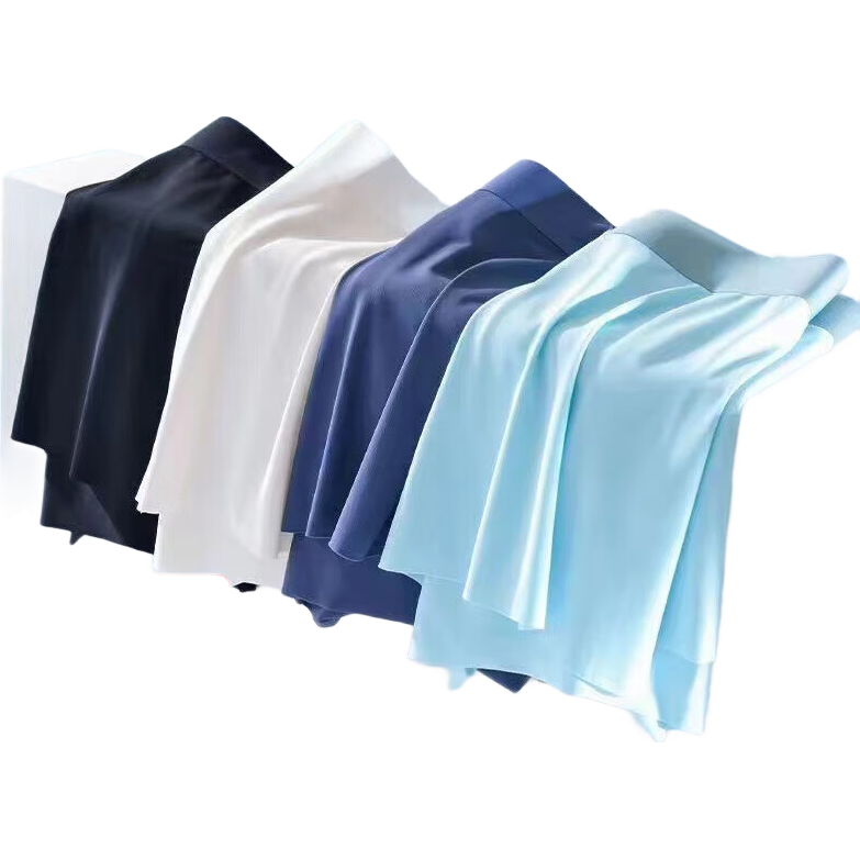 夏季男士冰丝内裤中腰高弹透气四角裤舒适亲肤大码短裤 【单条体验装】颜色随机 L 【80-110斤】