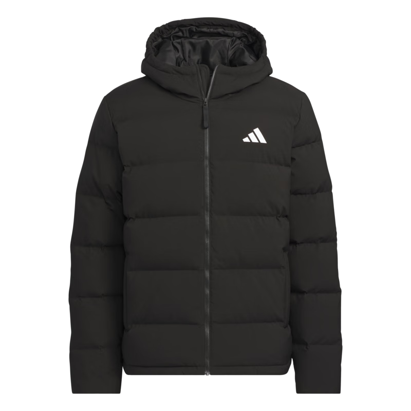 adidas 600蓬休闲保暖鸭绒连帽羽绒服男装秋冬阿迪达斯官方轻运动 黑色   XL  