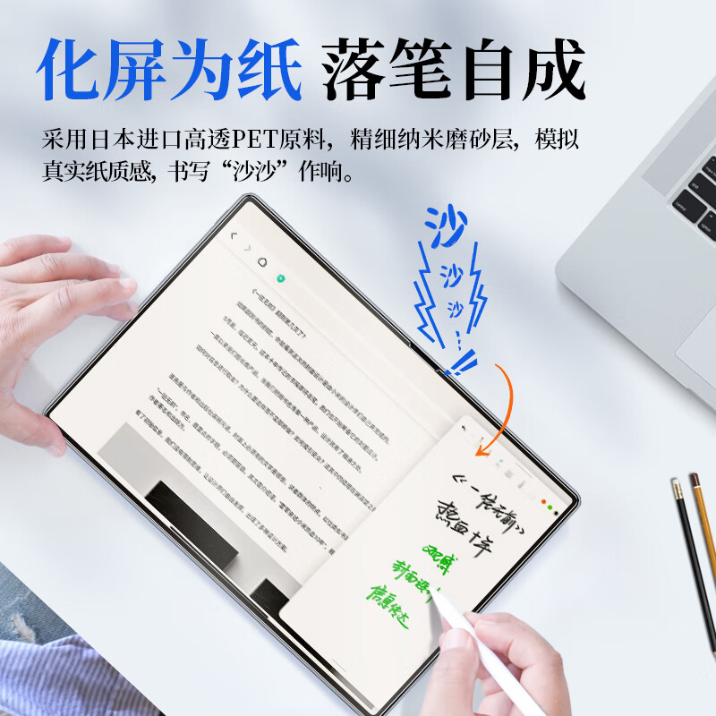 0度适用25款类纸膜华为matpad pro13.2 pro12.2类纸膜柔光磨砂膜儿童护眼绘画pet软膜 华为MatePad Edge-14.2 AG防眩-八项防护