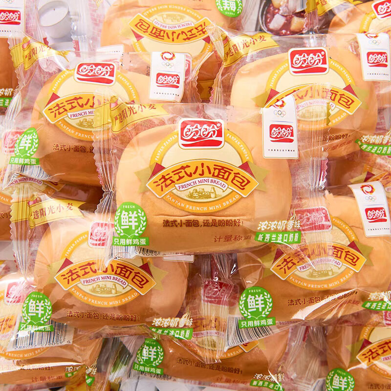 京东百亿补贴:盼盼法式小面包奶香味100包【2000g】整箱装