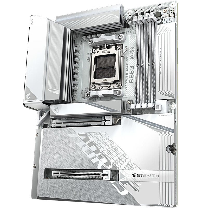 技嘉 背插冰雕B850 AORUS STEALTH ICE DDR5 图 9
