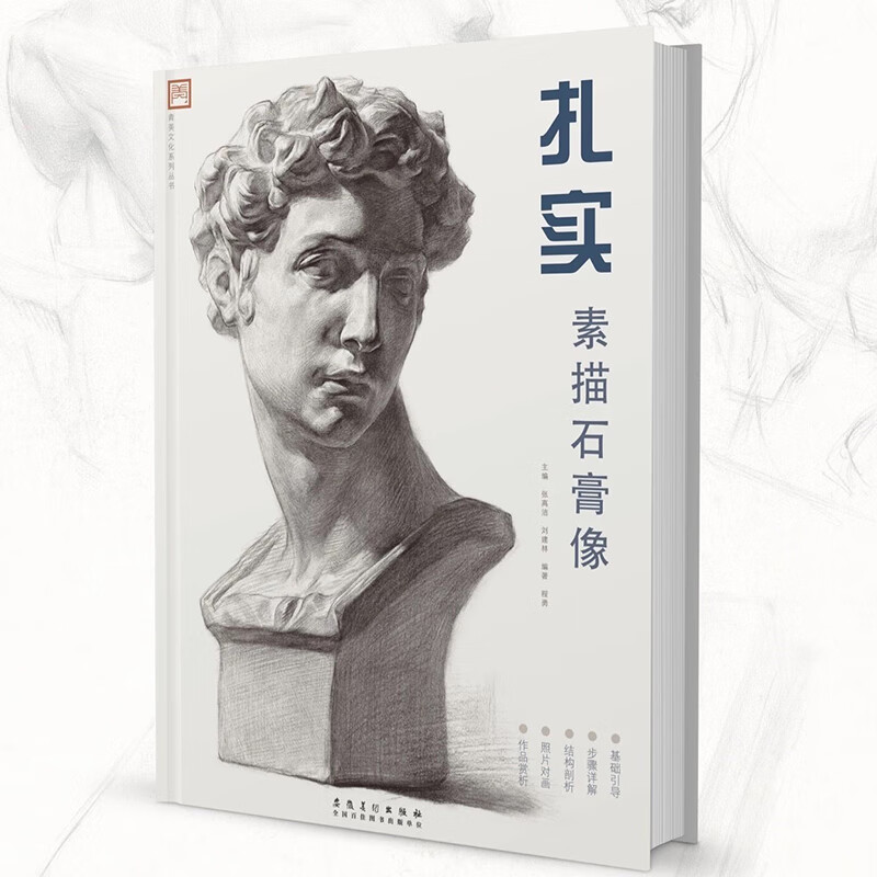 扎实素描石膏像2019青美文化 程勇素描石膏五官人像头像半身像素描零