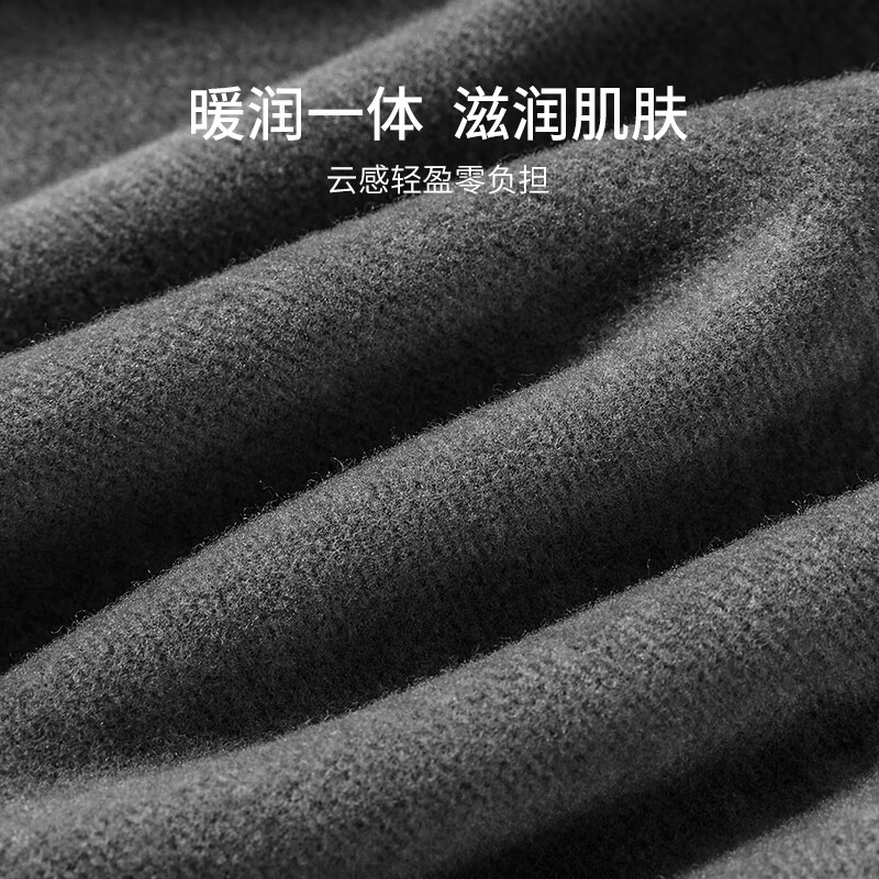 都市丽人保暖内衣男女羊毛贴片加厚加绒德发热防寒打底秋衣秋裤套装25新款 黑色（女款） L