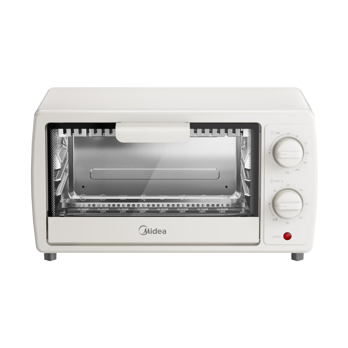 美的（Midea）10L家用多功能迷你小烤箱 均匀烘烤/轻巧不占地/广域控温 PT10K1(K)