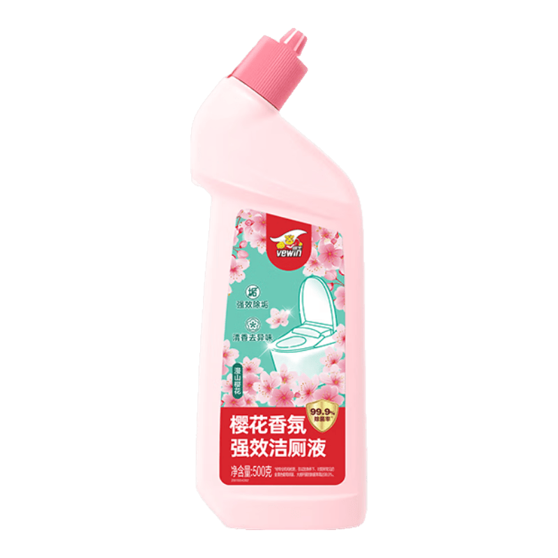 威王樱花香氛洁厕剂500g*4 洁厕灵液体洁厕宝 马桶清洁剂强力除垢除臭