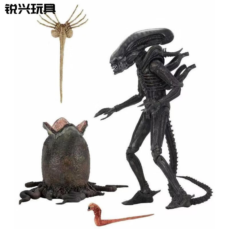 菲利捷现货neca守护 阿尔法异形大战铁血战士手办a1透明头 人偶模型