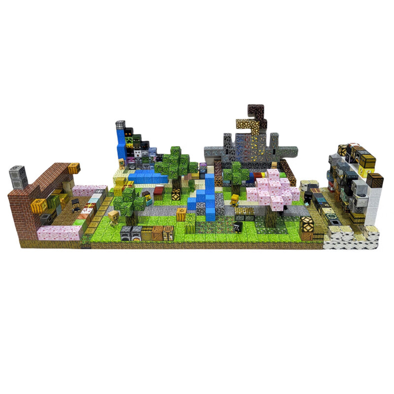 我的世界磁力方块磁铁吸积木乐高玩具3-6-12岁儿童男孩生日礼物 一拖七【旗舰版】大型农场【832颗+26人仔】彩盒