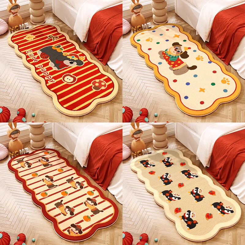 KAYE卧室床边毯加厚仿羊绒地垫儿童房间衣帽间床边地毯床前飘窗小毯子 FYR-Y米拉小狗-01 50X140cm