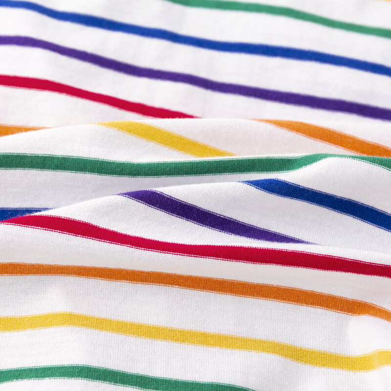 嘟嘟家宝宝套装春季男童T恤背带裤两件套春款女童上衣裤子儿童衣服童装 奶油白 90