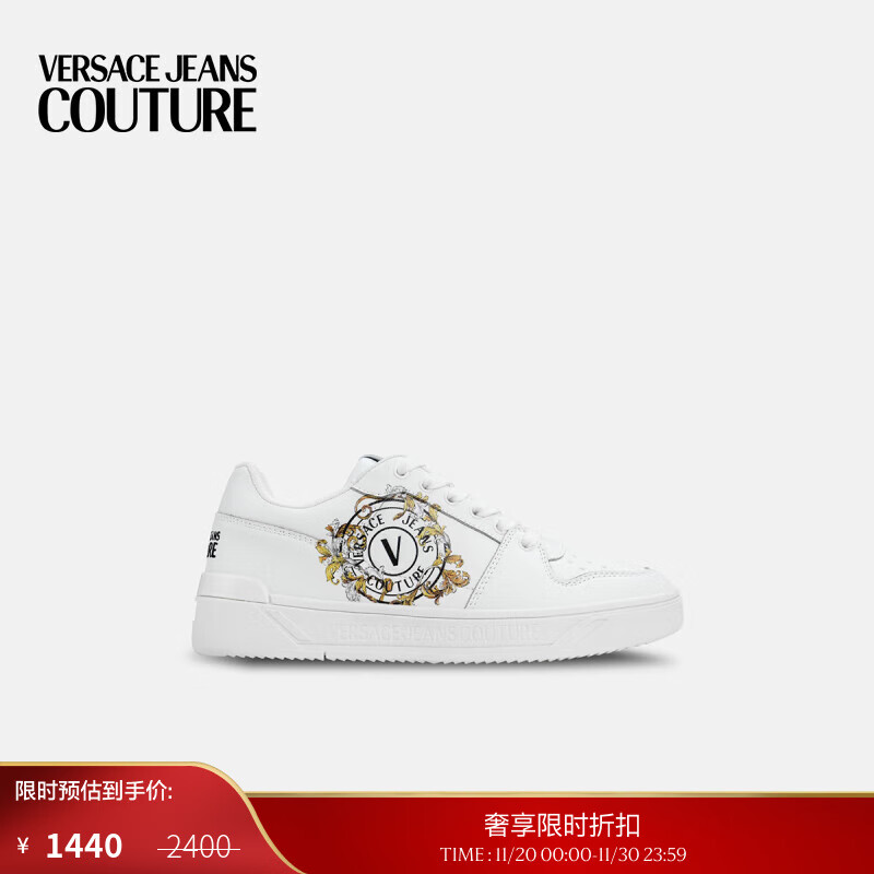 VERSACE JEANS COUTURE 【季末优惠】   /男士休闲鞋 E003-白色 41