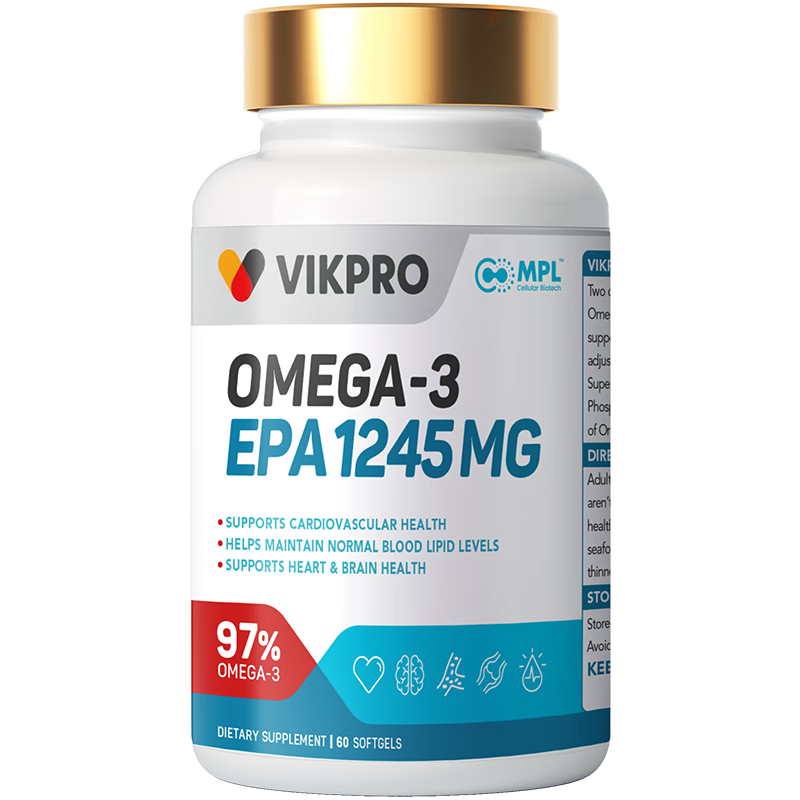 vikpro 97%�ߴ���EPA�����omega-3 ��Ѫ֬ԭװ����1245mg*60�� 249Ԫ