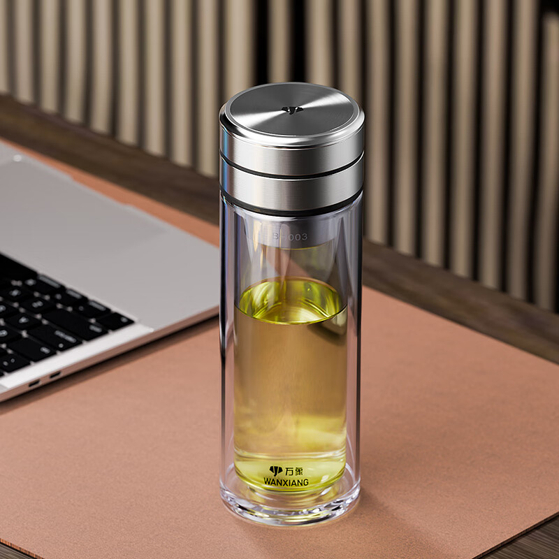 ����WANXIANG��˫�㲣�����豭�칫��V156RL����ɫ370ML��ʿ����ˮ����Я�ݲ豭