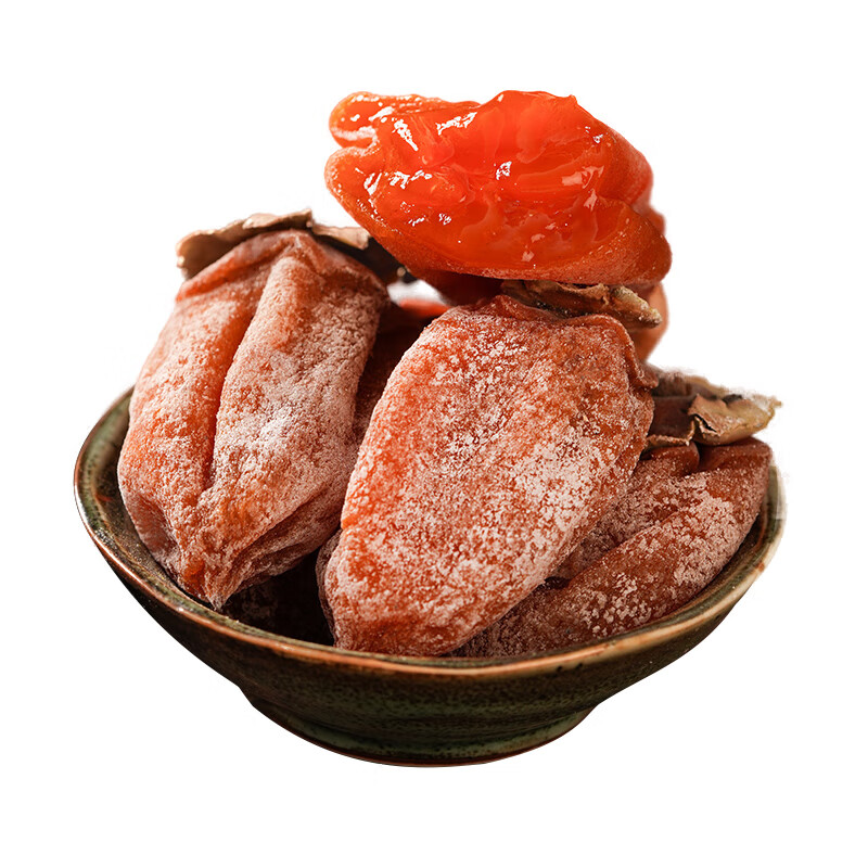 陕西富平吊柿饼独立包装糖心降霜大果特产级吊柿子尖柿饼子礼盒装 富平发货独立包装小果(15到17个每斤） 2斤