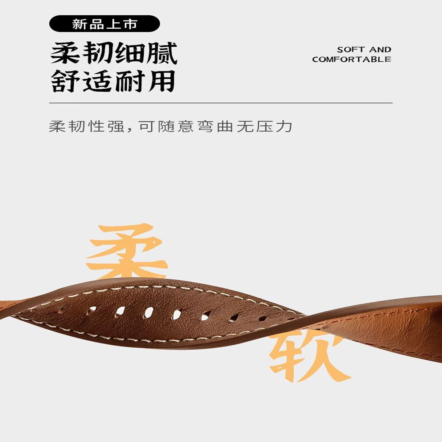 ZUNTI适用华为GT5真皮表带GT4/GT3/GT6原装同款WATCH3/5/4pro手表带男 【原装同款-新品首发】棕色-银扣 适用华为(46表盘)22mm表带