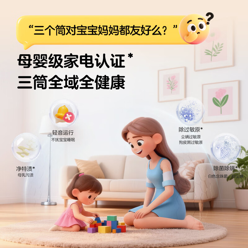 统帅（Leader）海尔智家懒人三筒洗衣机ProMax双烘版全自动 12.5公斤 PTC烘干 国家补贴XQGL125-MHBLDE697WU1三桶