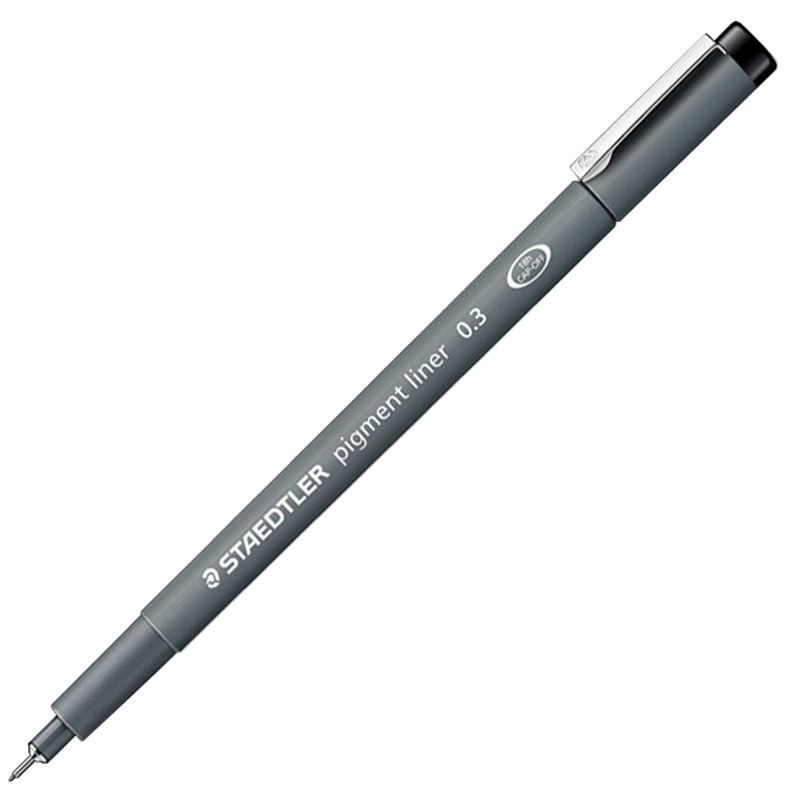 施德楼（STAEDTLER）针管笔0.3mm耐水防水勾线笔绘图笔勾边笔金属笔单支装30803-9