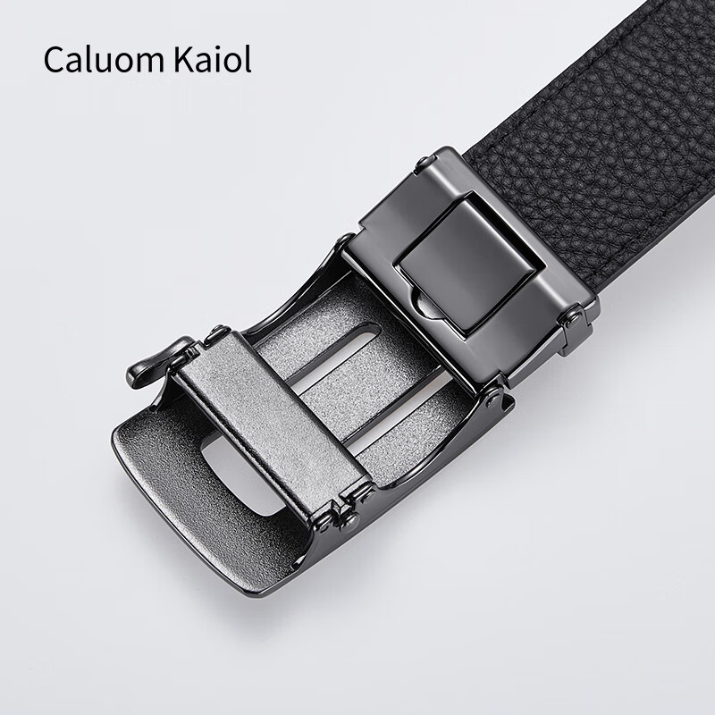 Caluom Kaiol品牌皮带男自动扣轻奢真皮腰带商务男士裤带圣诞礼物送男友 【专柜礼盒】80928 115cm -130cm默认随机(可修剪)