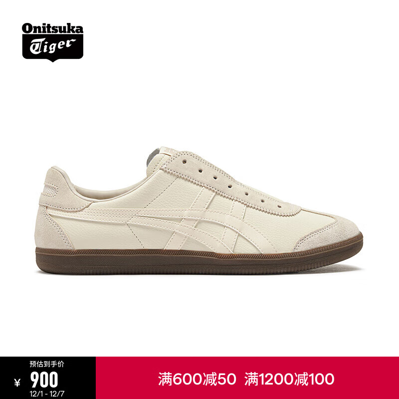 Onitsuka Tiger鬼塚虎德訓(xùn)懶人鞋男女 懶人運(yùn)動(dòng)休閑鞋TOKUTEN SLIP-ON 米白色 39