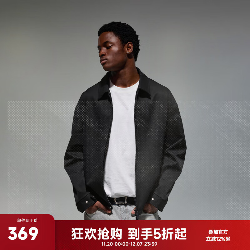 CHINISM  CH赤尘行政教练简约夹克男士春秋款美式潮流休闲复古外套 黑色 M