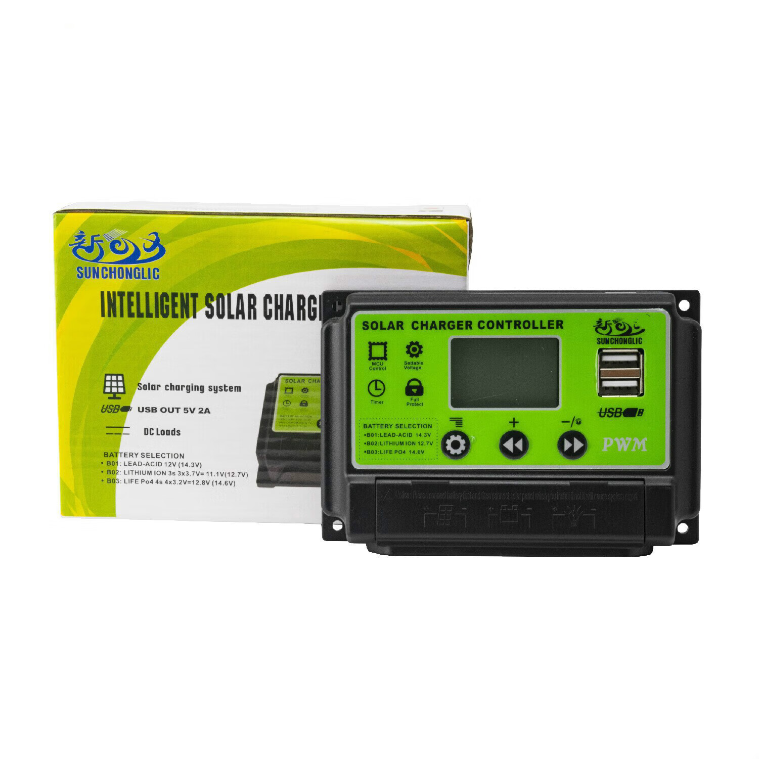 哩嗹啰嗹太阳能充电路灯控制器 12v10a-ft-s1210