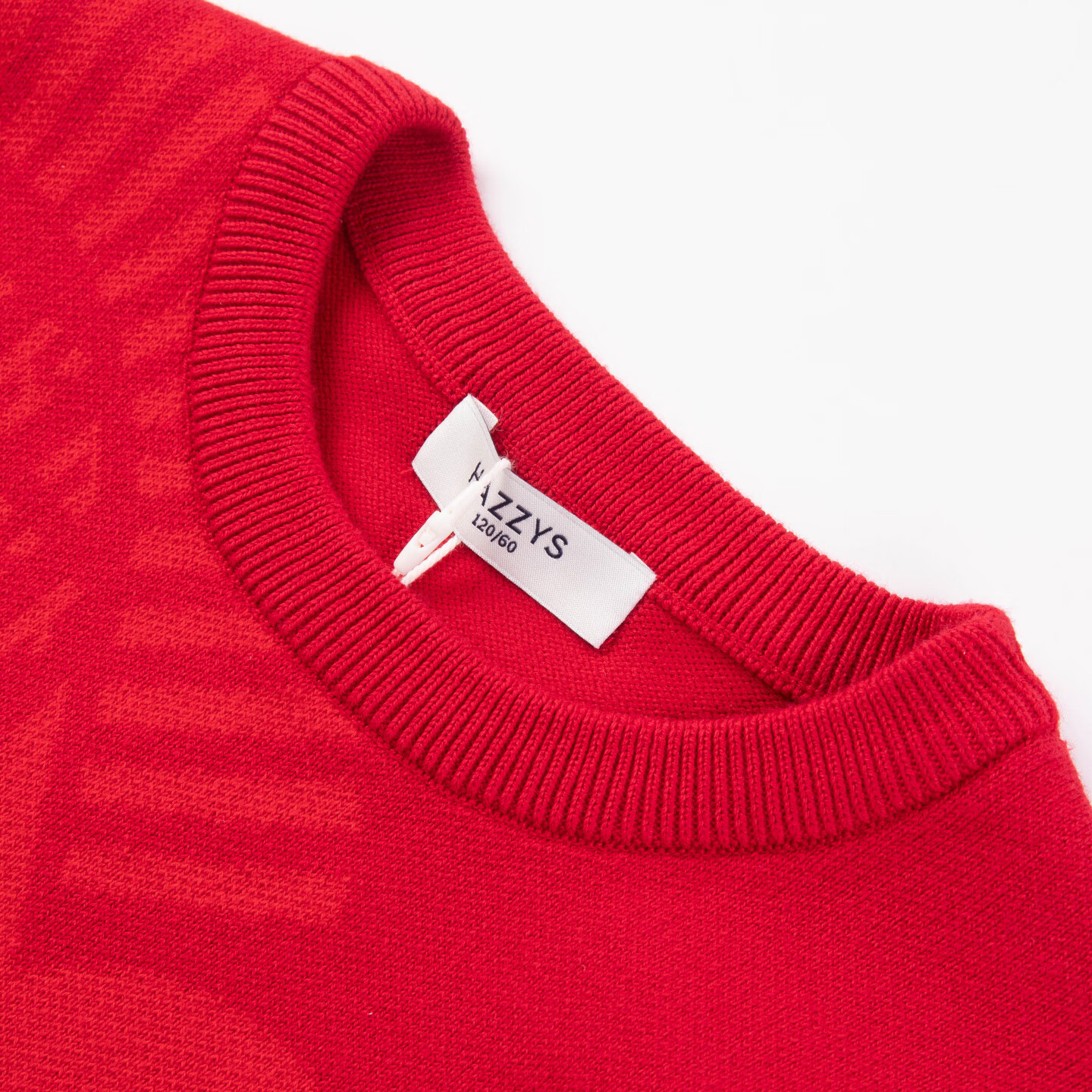 哈吉斯(HAZZYS)童装男童毛衣2026春季新年舒适弹力针织线衣上衣 经典红 165