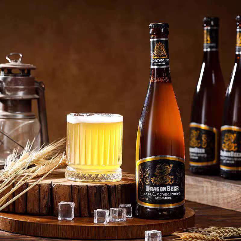 金三角龙啤1箱精酿啤酒整箱 包邮 500ml 12瓶整箱 正宗老挝龙啤 玻璃瓶黄啤 500mL 12瓶 整箱装