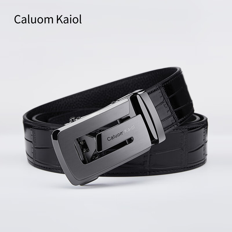 Caluom Kaiol品牌皮带男自动扣轻奢真皮腰带商务男士裤带圣诞礼物送男友 【专柜礼盒】80928 115cm -130cm默认随机(可修剪)