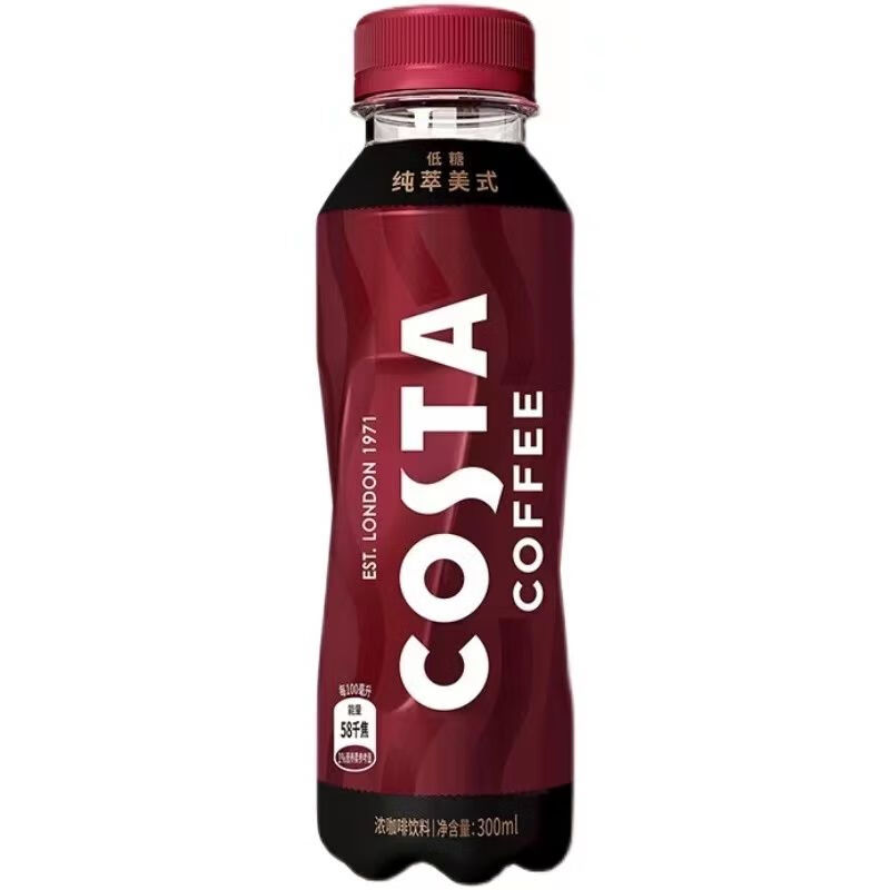 可口可樂可口Costa咖世家低糖純萃美式低脂拿鐵摩卡咖啡飲料300 咖世家低糖純萃美式咖啡 300ml*3瓶【品嘗裝-新老版本隨機(jī)發(fā)】