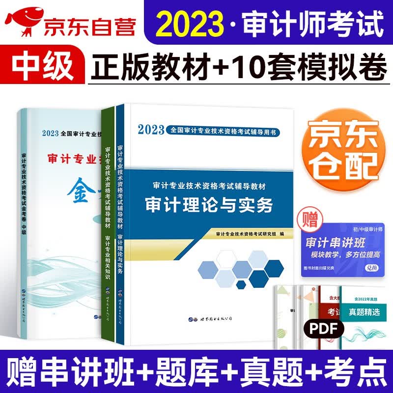 中级审计师辅导教材2023 审计师中级考试教材+全真模拟试卷 审计理论与实务+审计相关专业知识（套装共3册）可搭必刷金题历年真题库