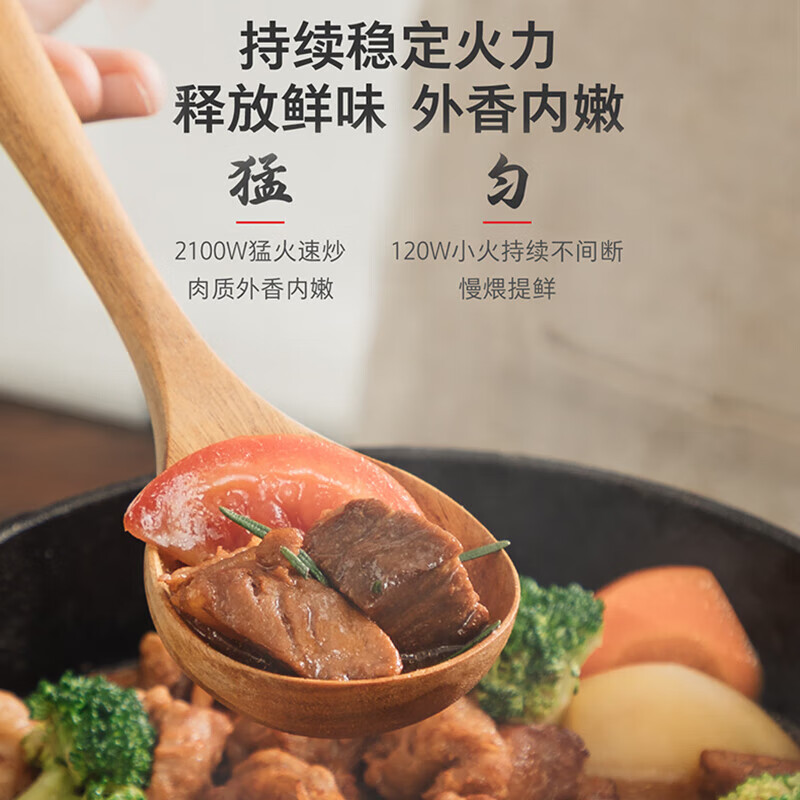 东芝【官方旗舰店】小雅电磁炉家用大功率 10重安全保护 全自动节能小型灶低温烹饪一键定时 IC-21XSC 【旗舰爆款】17档智能定温