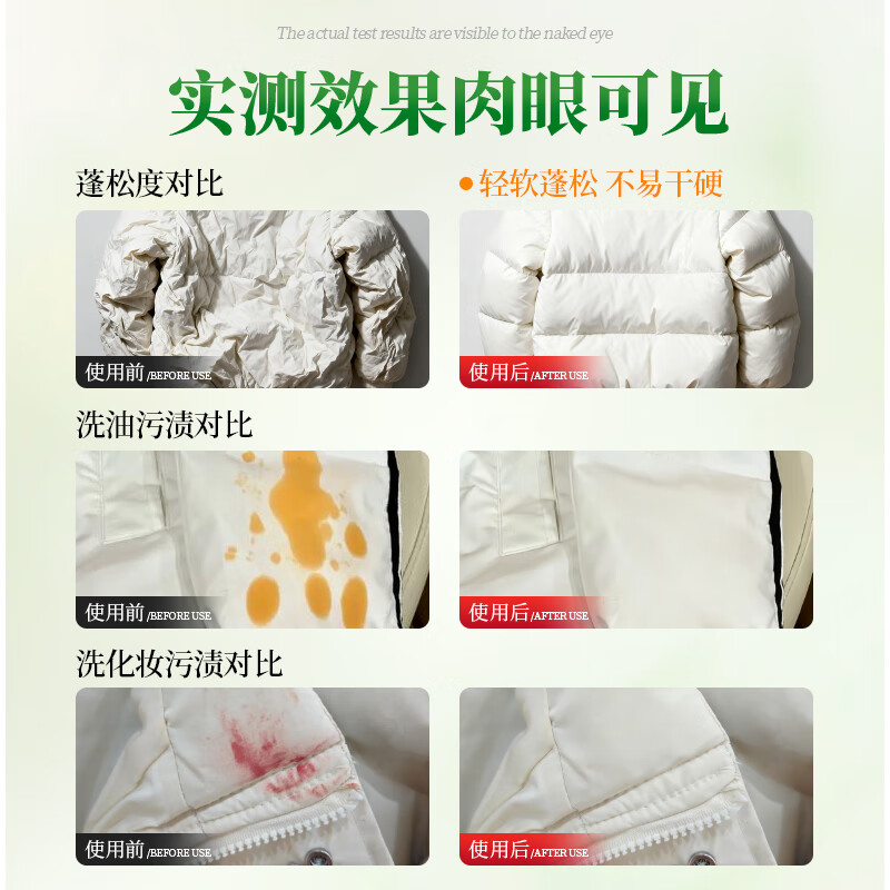 SWKIER羽绒服专用蓬松洗涤剂机洗手洗通用防起坨结块去污护绒蓬松洗衣液 三瓶装