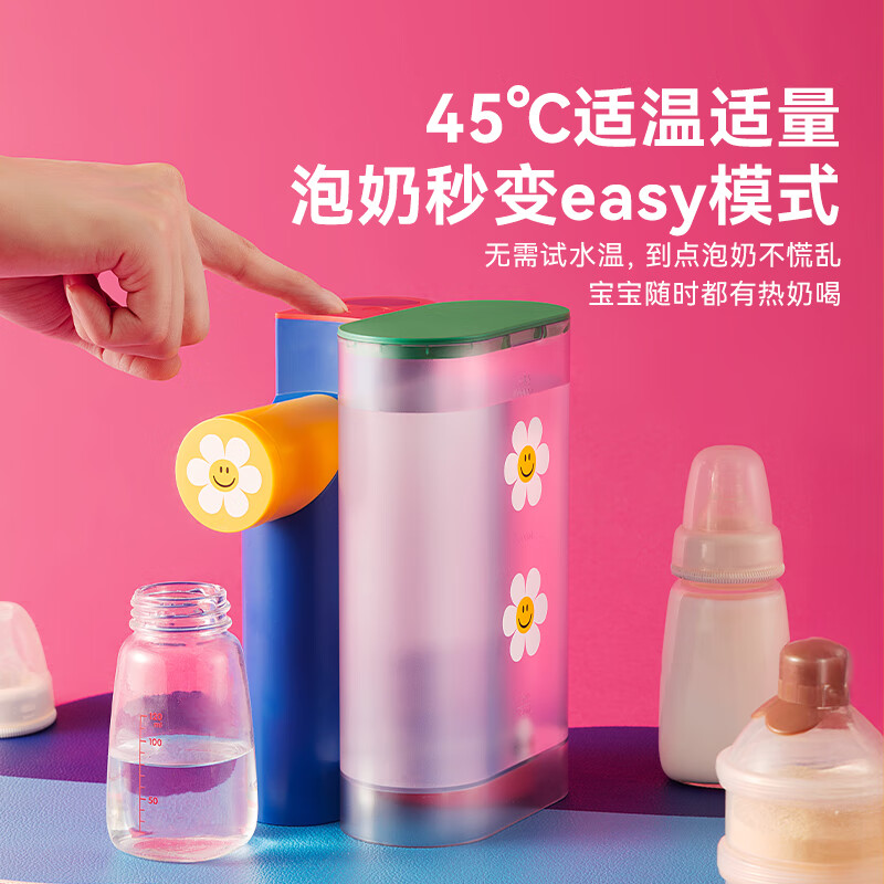 GLASSLOCK盖朗便携式即热饮水机WiggleWiggle联名 旅行出差宿舍折叠电热烧水壶 桌面家用小型迷你速热直饮机 1L -WiggleWiggle联名即热饮水机