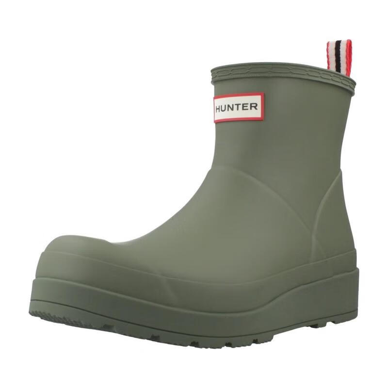 HUNTER女士雨靴防水防滑耐磨轻便短筒橡胶材质平跟注射成型雨天户外 Green 36