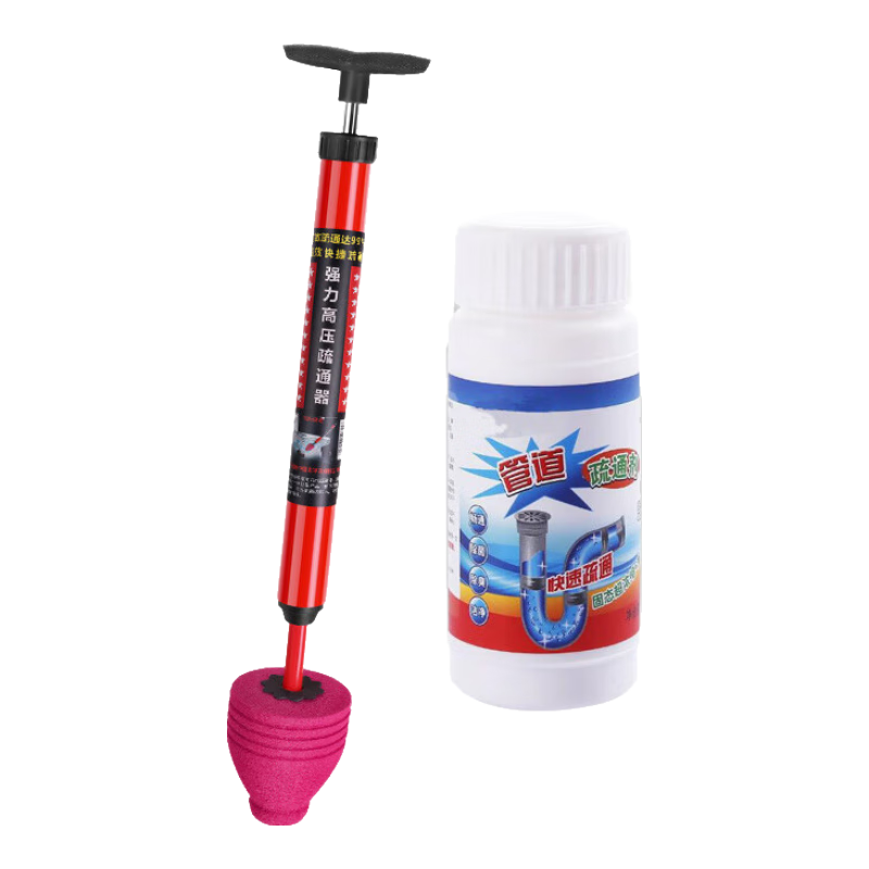樂喏馬桶管道疏通神器一炮通高壓氣通廁所下水道管道疏通堵塞專用 【德國(guó)精工】全新升級(jí)一炮通1+疏通劑1