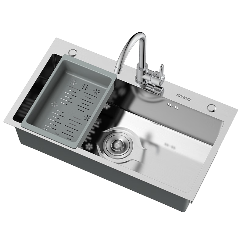 �ƹ̣�KEGOO��ϴ����󵥲۳���ˮ�۴���ͷ�Բ�ϴ���̨����һ����72*40cmK8038 274.55Ԫ